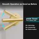 6 Pack Brushed Gold Door Handles Interior, Heavy Duty Privacy Door Lever Handles, Streamlined Interior Door Handle Gold, Brass Interiors Doors Handle Levers for Bathroom, Bedroom