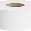 AmazonCommercial 2-Ply White Jumbo Roll Toilet Paper, 9 in, Septic Safe, Compatible with Universal Dispensers, FSC Certified, 1000 Feet Per Roll (Pack of 12)