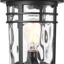 Darkaway Large Outdoor Post Lights Lamp Posts Outdoor Lighting, 17inch Aluminum Post Lights Outdoor Light Fixtures with Water Ripple Glass, Pole Light for Outside Patio Yard Garden