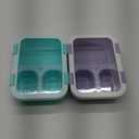 2 Pack Bento Lunch Box, Bento Box for Adults,29oz with 3 Compartments lunch box, for Trvael (Blue & Purple)