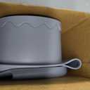 Couch Cup Holder Tray, Silicone Sofa Armrest organizer with Assesory Side Pockets for storage Remotes, Cell-phone,Tablet or Snack, Anti-Spill and Anti-Slip Couch Drink Holder Caddy(Gray)