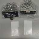 Hxezoc 2 Pack 3D Snowflake Christmas Stocking Holders Silver Metal Mantel Stocking Hangers for Christmas Decorations Christmas Holiday Supplies