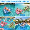 Ornnut XL/L Pool Floats, 3Pack/4Pack Inflatable Pool Floats Adult & Kids, Heavy Duty Pool Floats Chair with Cupholders & 2 Handles, Summer Pool Lounger Pool Floaties for Lakes Beach Water Party