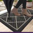 DEXI Front Door Mat 36x60, Non Slip Absorbent Entryway Doormat, Low Profile Thin Washable Entry Mats for Inside Home Entrance, Garage, Patio, Dark Grey