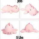 JOD Weighted Dinosaur Stuffed Animals, Dinosaur Weighted 5 lbs, 26" Large Weighted Plush Animal, Cute Plush Toy Pillow, Soft Dino Plushie Gifts for Adults, Boys & Girls (66 CM Pink)