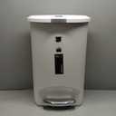 simplehuman 50 Liter Semi-Round Hands-Free Kitchen Step Soft-Close Lid Trash Can, White