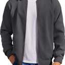 COOFANDY Men's Cotton Bomber Jacket Lightweight Flight Jackets Casual Softshell Varisty Jacket, Medium