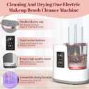 Electric Makeup Brush Cleaner Machine With Makeup Brush Dryer-Holder-Portable Automatic USB Cosmetic Brushes Cleaner Tool for All Size Beauty Makeup Brush Set, Eyeshadow, Blush Brush (white)