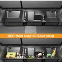 KINGGERI Under Seat Storage Boxes - Compatible with 2019-2026 Dodge Ram 1500 Crew Cab (Not for Classic), Heavy Duty Upgraded Rear Under Back Seat Storage Truck Cargo Black Tool Box Organizer