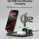 Belkin 3-in-1 MagSafe-Compatible iPhone Charger - Foldable Magnetic Qi2 Certified, MagSafe Charging Station for Phone, Apple Watch, AirPods - Wireless for Multiple Devices (Black)