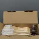 TOPIA HANGER Slim Natural Wood Hangers with Extra Soft Non-Slip Rubber Grips, 18-Pack High-Grade Fashion Hanger No Shoulder Bump for Sweater, Camisole, Jacket, Dress, Coat -CT16N