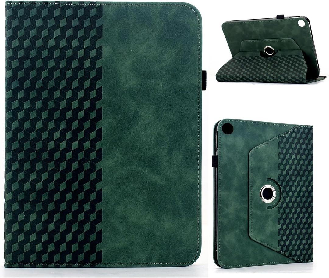 Rotating Case for Fire Max 11 Tablet (13th Generation, 2023 Release), Kindle Fire 11 Case, 360 Degree Rotating Stand Cover PU Leather Swivel Protective Case for Fire 11 Tablet, Green