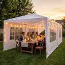 HOTEEL 10x30FT Party Tent with 8 Removable Sidewalls for Parties Carpas para Fiestas, Weddings, BBQ, Waterproof Outdoor Event Canopy, Patio Camping Gazebo, White