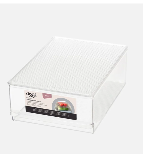 Linen Chest Oggi Storage Bin with Lid - 12 x 8"