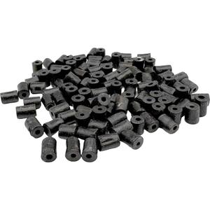 Natural Buffalo Bone Beads, 8mm Cylindrical, 2mm Hole, 100 Pieces, Two Tone (Black)