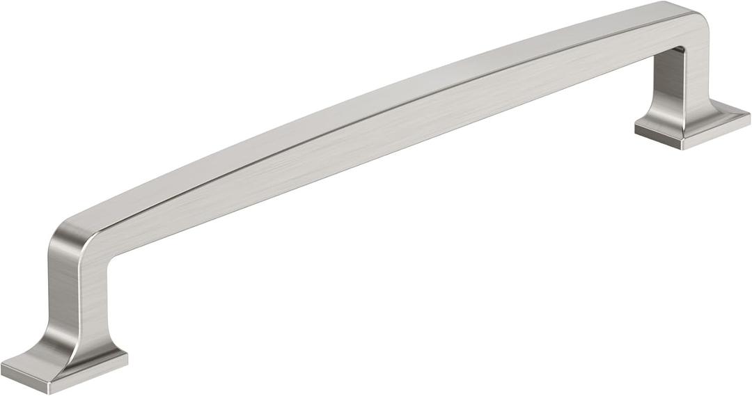 Amerock Westerly 7-9/16 inch (192mm) Center-to-Center Satin Nickel Cabinet Pull, BP53723G10