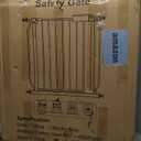 48-53 Inch Extra Wide Baby Gate for Stairs, Safety Dog Gate for Doorways, Pressure Mounted Walk Through Child Gate for Kids Pets No Drill Indoor and Outdoor, Black