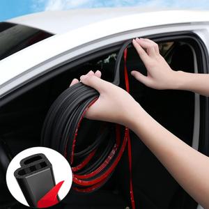 DOTAATDW Car Door Seal Strip Double Layer L Shape Rubber Seal Strip Self Adhesive Auto Door Soundproofing Weatherstrip for Car Truck SUV (52.49FT)