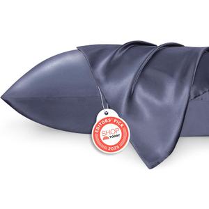 Bedsure King Size Satin Pillowcase Set of 2 - Blue Granite Silky Pillow Cases for Hair and Skin with Envelope Closure, Similar to Silk Pillow Cases, Gifts for Women Men, 20x36 Inches, 2pcs