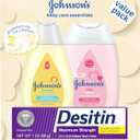 Johnson's Baby Care Essentials Gift Set, Body Lotion, & Zinc Oxide Diaper Rash Paste for Baby's Delicate Skin, Value Pack, Travel-Size, Bath Essentials Must Haves, Baby Gifts, 3 Items