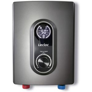 Mini Tankless Under Sink Instant Hot Water Heater Electric 3kW 120V Plug in, Enlarged LED Digital Display, Knob Control, Multiprotective, IPX4, 30-55℃ Point of Use On Demand Water Heater,Black Grey