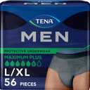 TENA Incontinence Underwear for Men, Maximum Plus Absorbency, Large/Extra Large - 56 Count (X-Large)