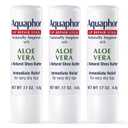 Aquaphor Naturally Inspired Lip Repair Stick with Aloe Vera and Natural Shea Butter, Hydrating Lip Balm Stick Immediately Relieves Dryness and Soothes Chapped Lips, 0.17 Oz Stick, Pack of 3
