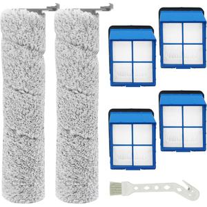 Home Times Replacement Brush Roll for Bissell CrossWave OmniForce 3882 Wet and Dry Vacuum cleaner (2 Roller+4 Hepa Filters)