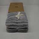 Amlie Home Faux Fur Throw Blanket for Couch, Cozy Fuzzy Fluffy Fur Luxurious Soft Striped Plush Gift Blankets for Family Sofa Chair Bed Living Room Bedroom, 55"x70", Light Grey