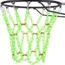 Basketball Net Replacement Heavy Duty,Resin Material, Anti-Rust Use Indoor Outdoor Standard 12-Ring Basketball Hoop