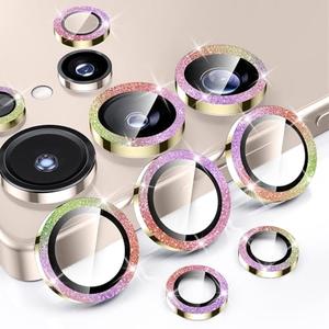 Hoerrye for Samsung Galaxy S25 Ultra Camera Lens Protector - Case-Friendly, Ultra-HD 9H Tempered Glass Screen Protector, Anti-Scratch, Space Titanium Military-Grade Drop Protection, Glitter Colorful