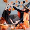 SixLadybro Halloween Candle DIY Kit, Candle Making Suplies with Ornament, Colored Candle Pellets, Cotton Wick and Glass Jar (Orange)