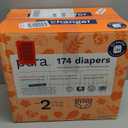 Pura Hypoallergenic Diapers Size 2 (7-13 lbs) Monthly Pack, Totally Chlorine Free, Wetness Indicator, Suitable for Sensitive Skin, Soft Organic Cotton Comfort, Overnight, 6 Packs of 29 (174 Diapers)