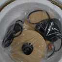 Large Pendant Lights, 16" Black Pendant Light for Kitchen Island, Farmhouse Pendant Light Fixtures for Dining Room, Living Room, Bedroom, Bar, Vintage Pendant Lamp with Wooden Holder, 2 Pack