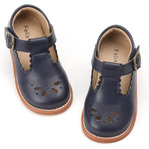 Felix & Flora Toddler Little Girl Mary Jane Dress Shoes - Ballet Flats for Girl Party School Shoes, 6T