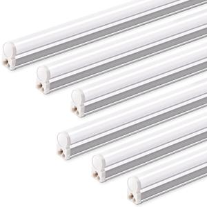 Barrina T5 4FT LED Shop Light, 2200lm,5000K Daylight White, 20W Utility Light Fixture, Ceiling and Under Cabinet Lights for Workshop Garage, Corded Electric with ON/Off Switch, 6 Pack