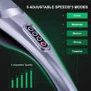 MEGAWISE Handheld Deep Tissue Neck Back Massager for Shoulders, Waist, Legs, 3600 RPM Powerful Motor Electric Neck Massager with 5 Nodes & 5 Speeds, A Little Heavy