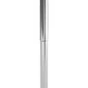 Flash Furniture Chad 23.5'' Round Glass Cocktail Table with Adjustable Height Frame, Bar Height Table for Commercial or Residential Use, Clear/Chrome