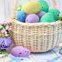 Wenqik 120 Pcs 2.36" Foam Easter Egg for Crafts Small Easter Eggs Artificial Foam Easter Decor for Easter Holiday Game Activities Photo Props Home Supplies(Speckled Style)
