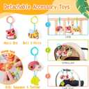 Jollybaby Crib Stroller Car Seat Toys for Baby 0-3-6-9-12 Months, Tummy Time Hanging Sensory Toys for Newborn with Music Box and Teether, Spiral Carseat Toy for Infant Boys Girls Gifts (Yellow)