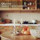 Glasseam Candle Drip Protectors for Candle Stick Candle Holder, Clear Glass Bobeches for Candlesticks Set of 12, Round Wax Catchers for Candles, Taper Candle Holders for Table Centerpiece Wedding