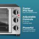 Elite Gourmet ETO2530M Double French Door Countertop Toaster Oven, Bake, Broil, Toast, Keep Warm, Fits 12" pizza, 25L capacity, Stainless Steel & Black, 6-slice, 25l