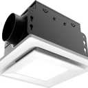 Bathroom Exhaust Fan with Light, Rust-proof Metal Frame, 110 CFM & 0.8 Sones,5000K LED Light, Quiet Bathroom Ventilation Exhaust Fan Suitable for Bathrooms/Toilets/Offices