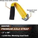 Keeper 2 x 24 Premium Axle Tie Down Strap with D Rings - 3,333 lbs. Working Load Limit and 10,000 lbs. Break Strength,One Color