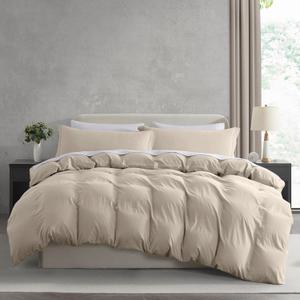 Nestl Linen Duvet Cover Queen Size - Soft Prewashed Queen Duvet Cover Set, 3 Piece, with Zipper Closure, 1 Duvet Cover 90x90 inches and 2 Pillow Shams - No Comforter