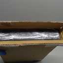 Tall Ottoman with Storage, Faux Leather Collapsible Slim Folding Ottoman Furniture with Handles Lid for Room Footrest Foot Stool, White 16.5x16.5x11.8in