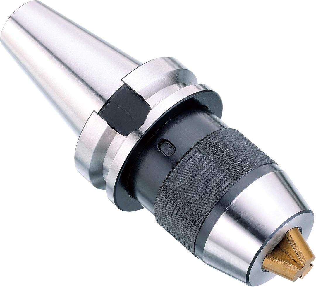 1/64"-1/2" Special Heavy Duty Keyless Drill Chuck with Integrated Shank, BT40 Shank, Titanium Jaws (1/2" BT40 Shank)