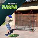 GoSports Golf Practice Hitting Net - Choose Between Huge 10 x 7 ft or 7 x 7 ft Nets - Personal Driving Range for Indoor or Outdoor Use - Designed by Golfers for Golfers
