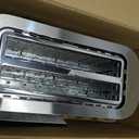 Elite Gourmet ECT4123X Long Slot 4 Slice Toaster, Extra Wide 1.5" and 5.1" Deep Slots, Bagel, Defrost & Cancel Functions, 6 Toast Shade Settings, Fits Bagels, Waffles, Artisan Breads, Stainless Steel
