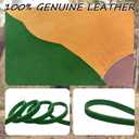 LWBMG Leather Dog Leash for Small Dogs 6ft, Heavy Duty Pet Lead, Soft Genuine Leather Leash for Small Medium Dogs1/2" X 6', Green